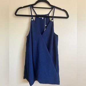 Naked Zebra Navy Top NWT